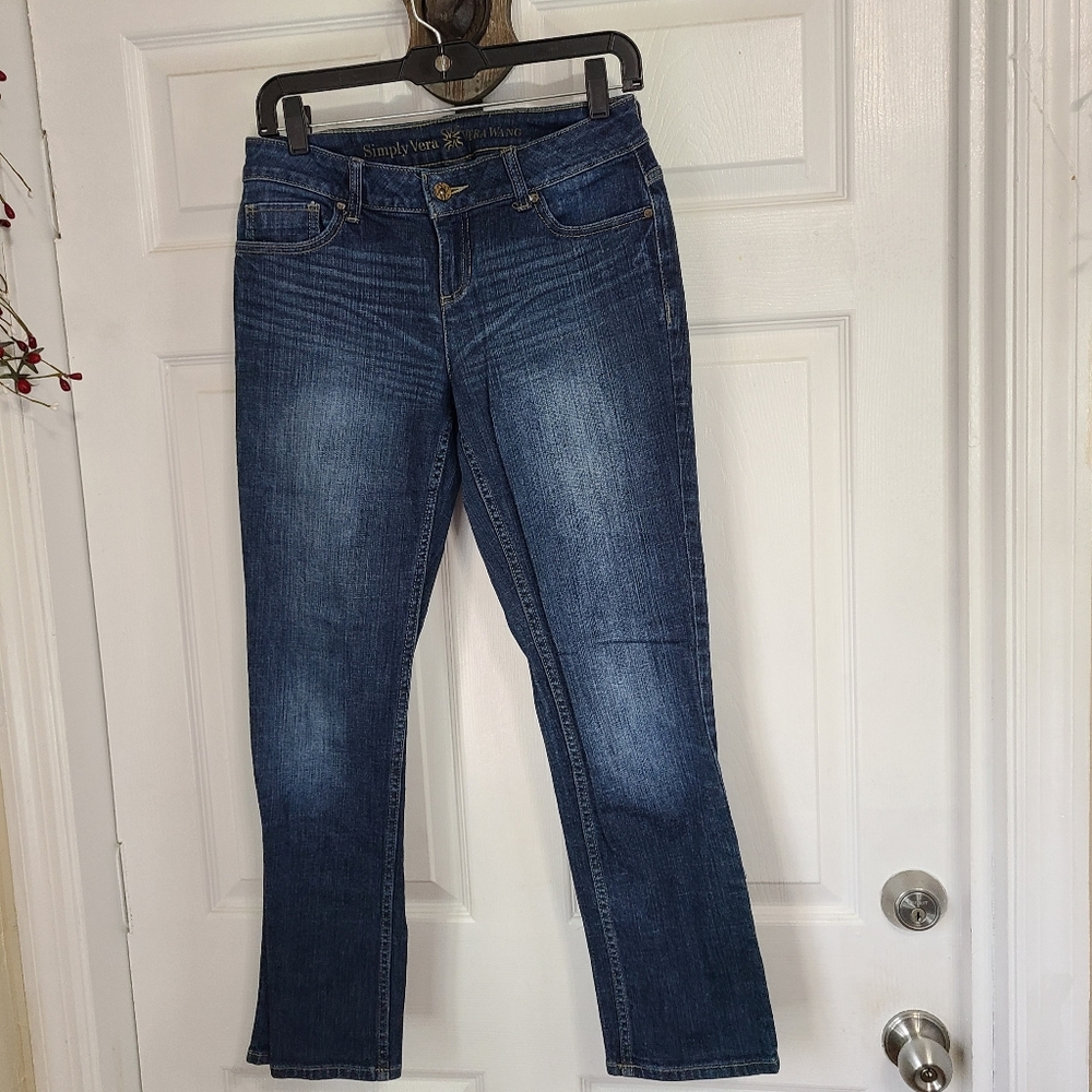 (877) Simply Vera by Vera Wang Woman's Boot Cut Jeans, Size: 4 Color: Blue